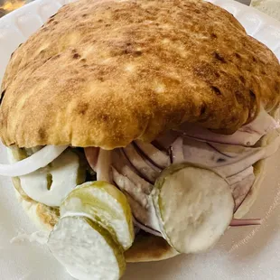 Beef Schwarma Pita Sandwich
