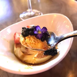 Goat cheese flan the best ever