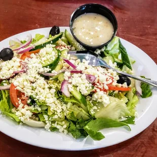 Small Greek Salad at Zaman Grill Eisenhower