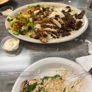 Mixed grill for two, shawarma instead of Kababs. Definitely a perfect size