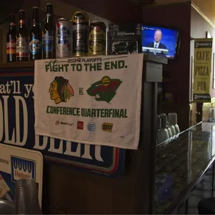 a bar with a variety of beers