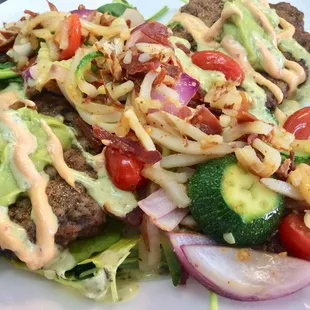 All Natural Angus Burger Plate
