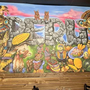 Hand painted wall mural