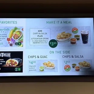 sushi and sashimi, menu