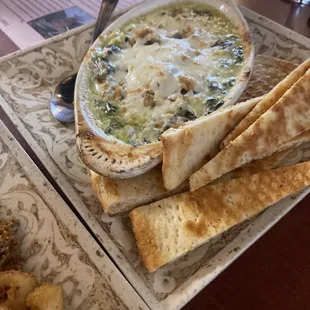 Spinach Artichoke Dip with crab meat