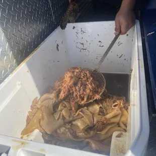 Close up of the goodness of Mexican Carnitas