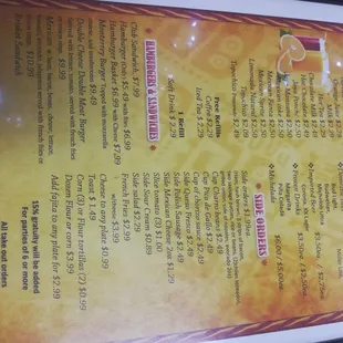 Menu 2019