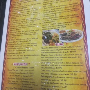 Menu 2019