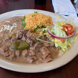 Carne Guisada Plate