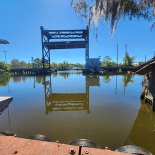 The drawbridge veiw from their dock