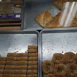 Fresh halva, baklava, and other desserts. $10 per pound.