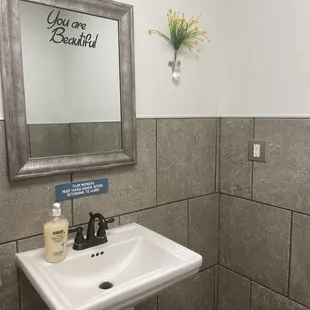 Clean bathrooms with changing tables