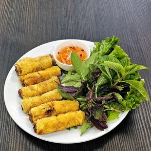 2. CHẢ GIÒ TÔM CUA
 Flavorful shrimp and crab eggrolls (6 rolls) with lettuce wraps