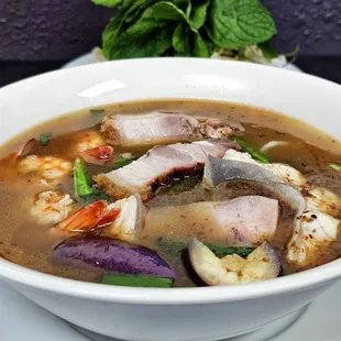 5. BÚN MẮM BẠC LIÊU
 Very aromatic salten fish-based vermicelli noodle soup w/ shrimp, fish and sliced pork
