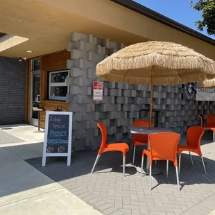 Outside seating as well