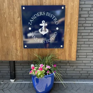 Outside before you walk in to the bistro.