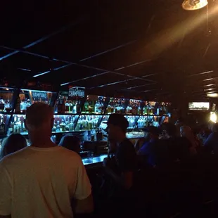 Inexpensive drinks with heavy pours. Must be grandfathered in, because joint allows smoking inside