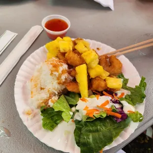 Coconut pineapple shrimp