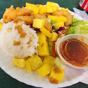 Coconut  pineapple  shrimp