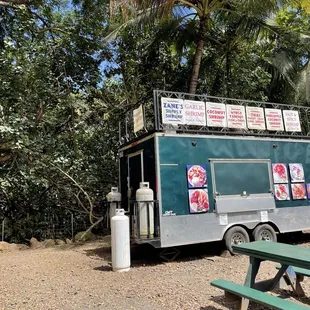 Front of zanes shrimp truck