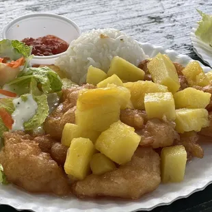 Pineapple coconut shrimp , recommended