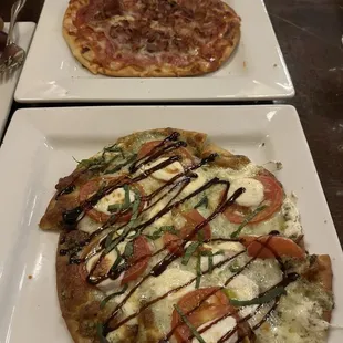 Caprese Pizza and Italian Meat Lovers Pizza