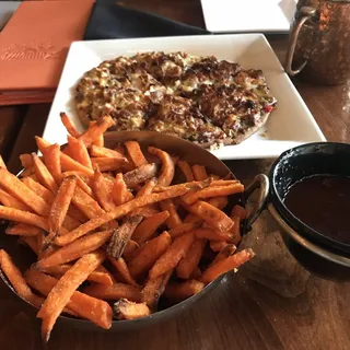 Oven Baked Sweet Potato Fries w/ Maple Pepper Bacon
