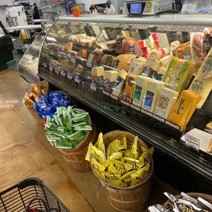 a variety of cheeses