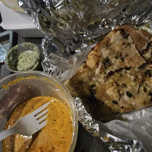 Chicken Tiki Masala and Garlic Naan. Don't sleep on this dish. Mmm mmm mmm