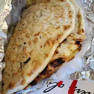 Cheese and Spices &amp; Garlic Naan