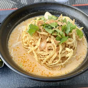 Khao Soi Noodles, extra hot chili oil