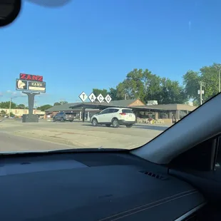 a view from inside a car