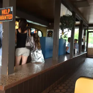 people waiting for their order