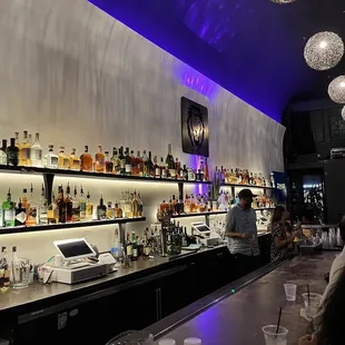a view of the bar area