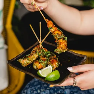 Shrimp Skewer | U10, cilantro marinade, teriyaki glaze