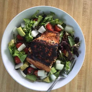 Kru Coast Salmon Avocado Salad.