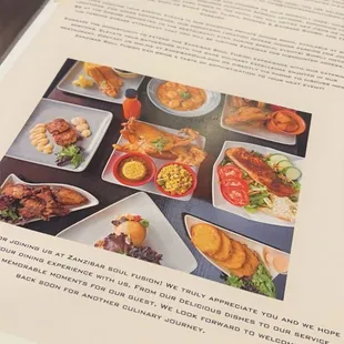 Menu tells you about their delicious soul food