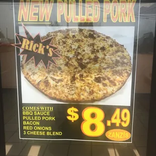 a new pulled pork pizza