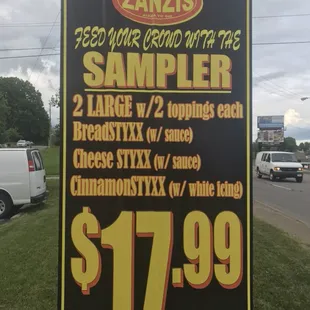 the price of the pizza