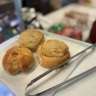 January 2025 buns: pineapple and bbq chicken