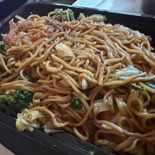 Lomein (sic) with shrimp