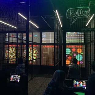 4 lanes of axe throwing