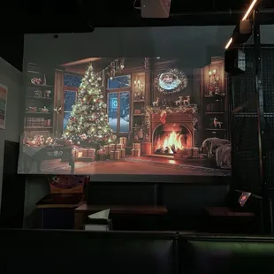 We listened to Christmas Music while we were doing our Axe Throwing.