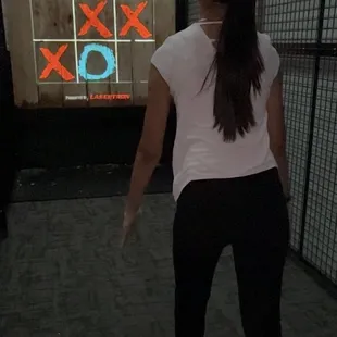 Axe throwing Tic-Tac-Toe game