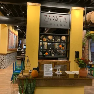 the interior of a restaurant