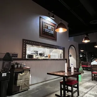 Kitchen area where the orders come out.