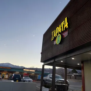 the front of the restaurant