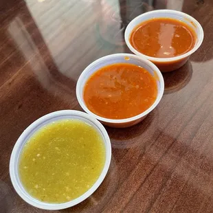 Sauces! From the salsa bar