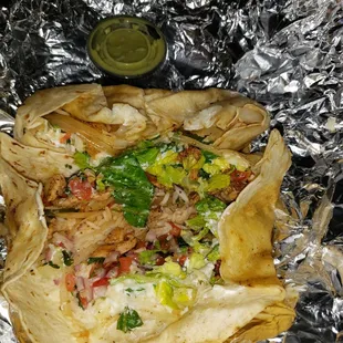 Street Burritos with Chicken minus the beans