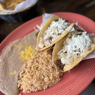 a plate of mexican food